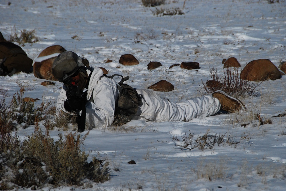 Infantry assault chemical camp at Mountain Warfare Training Center