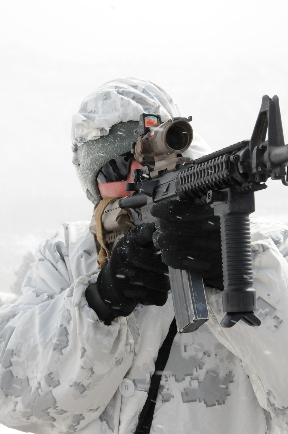 Infantry assault chemical camp at Mountain Warfare Training Center