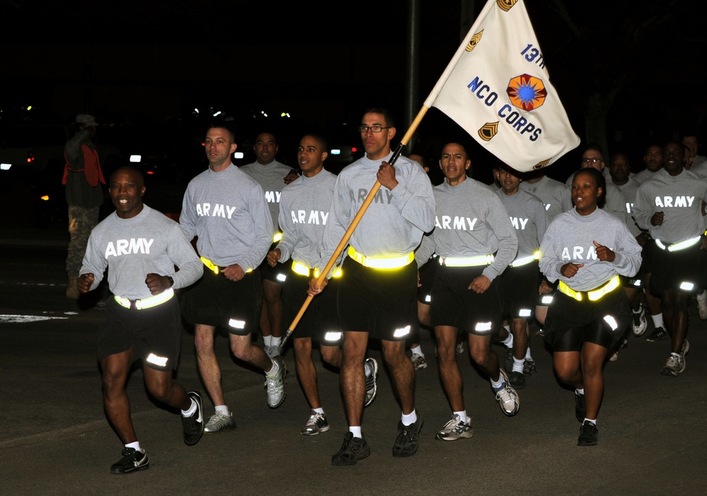 NCOs participate in run, discuss old and new Army