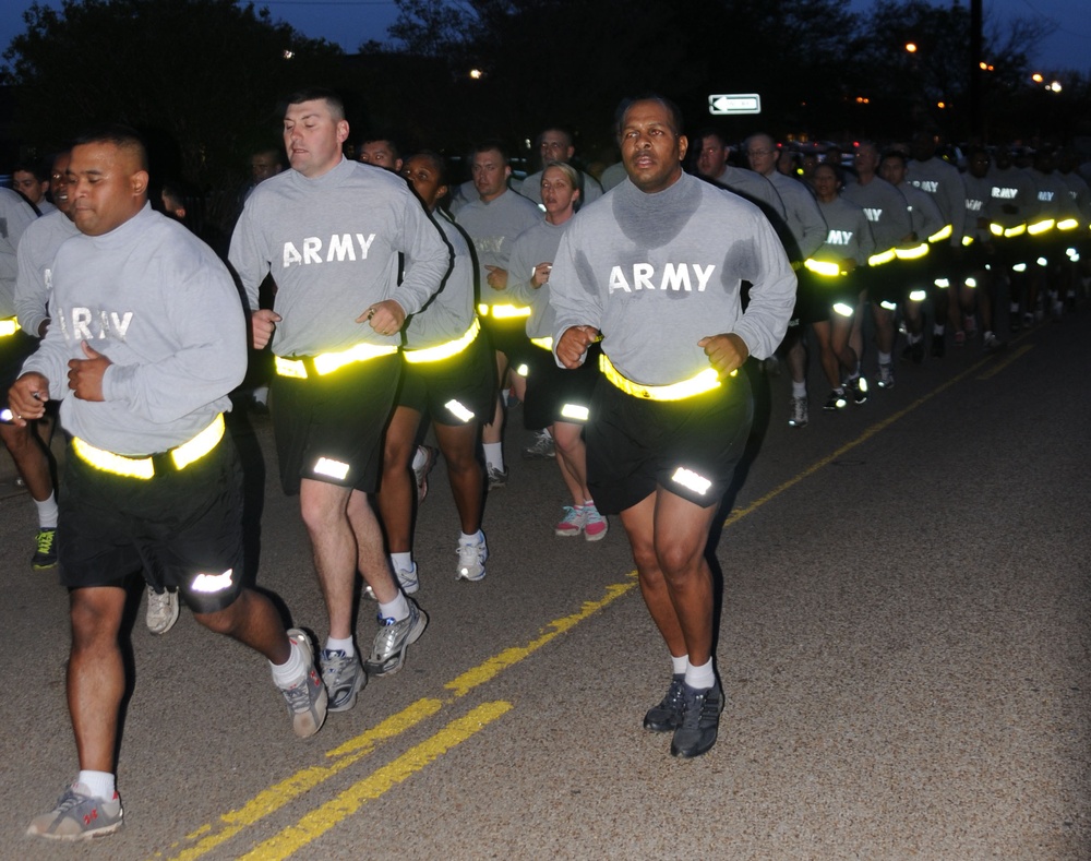 NCOs participate in run, discuss old and new Army