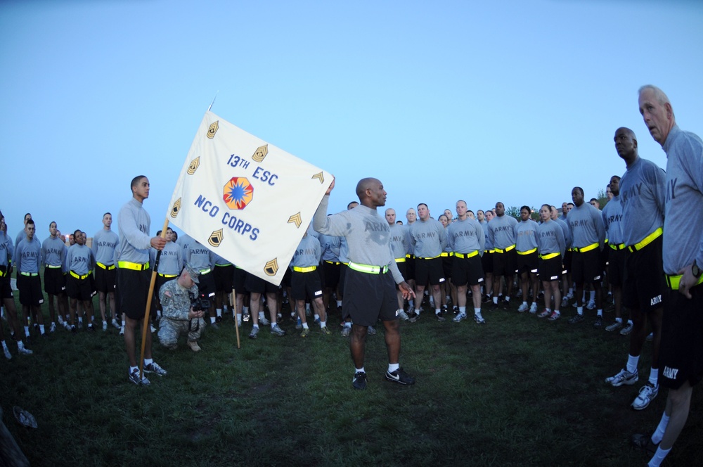 NCOs participate in run, discuss old and new Army