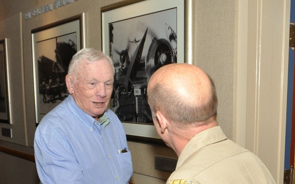 Astronaut Neil Armstrong visits CNAF headquarters