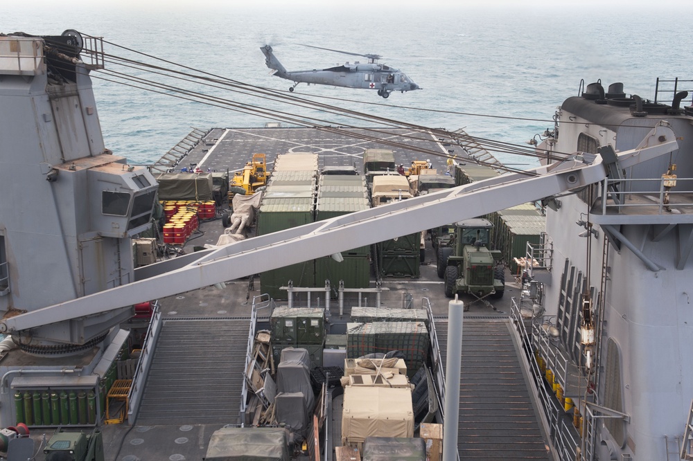 Departing the flight deck of USS Pearl Harbor