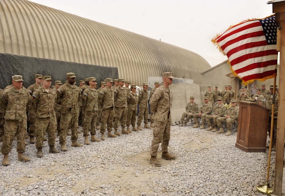 11th Theater Tactical Signal Brigade patching ceremony