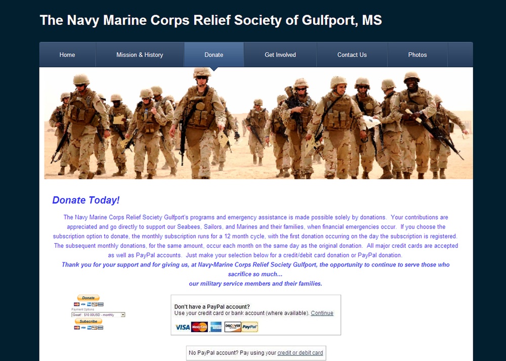 New NMCRS Gulfport Website online