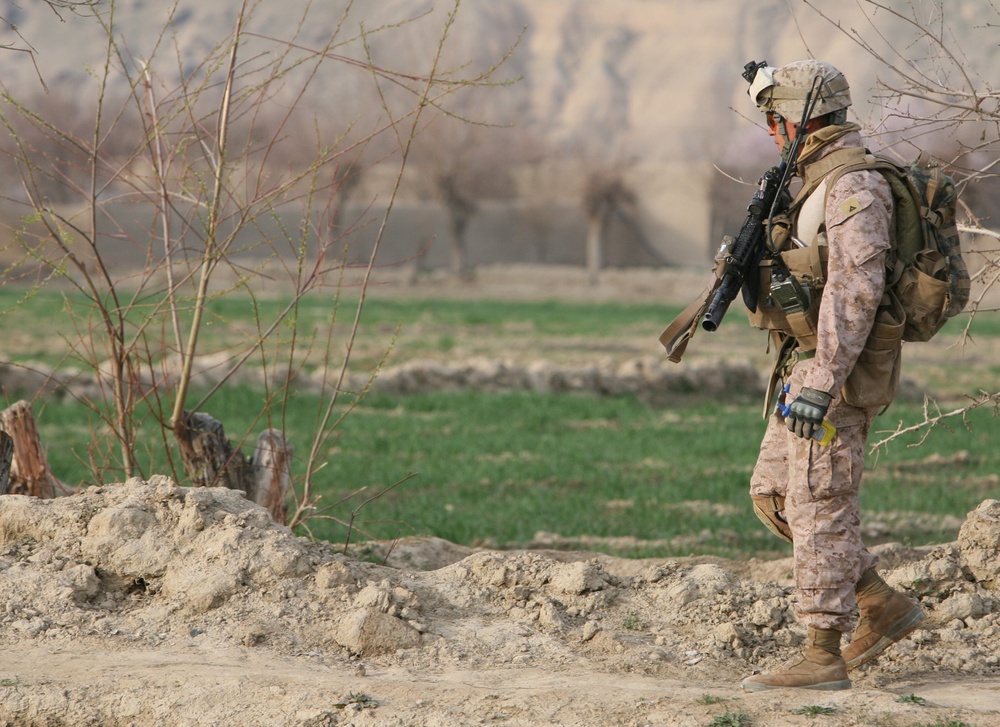 Security patrol in Musa Qal'eh