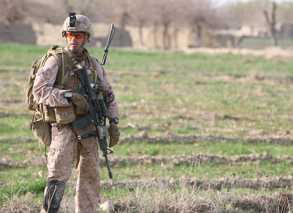 Security patrol in Musa Qal'eh