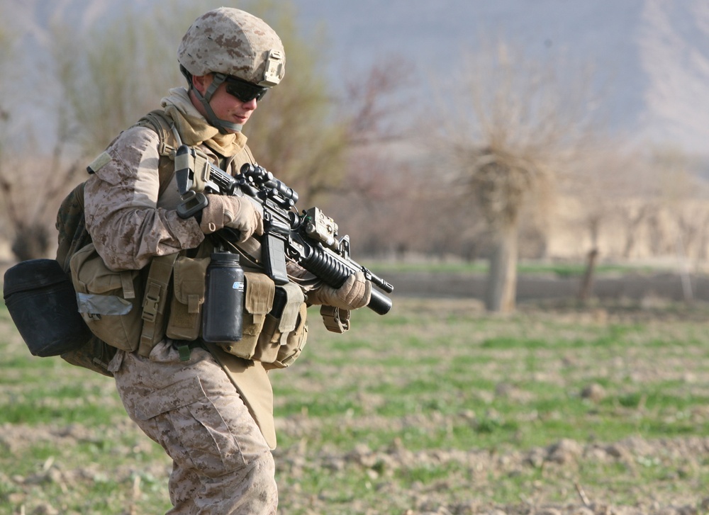 Security patrol in Musa Qal'eh