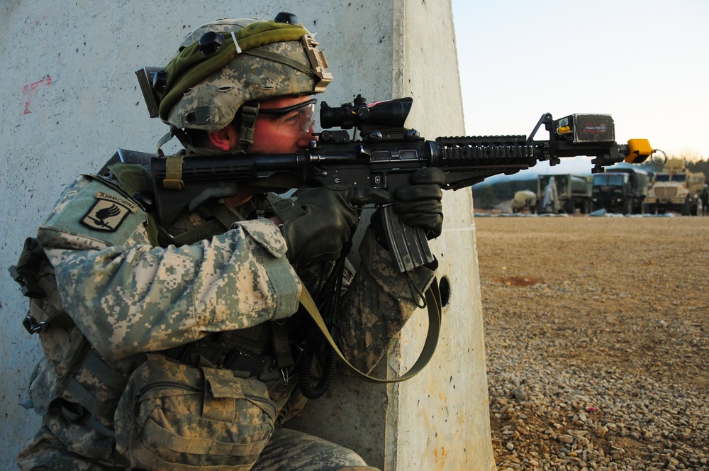 173rd Airborne Brigade Combat Team mission rehearsal exercise