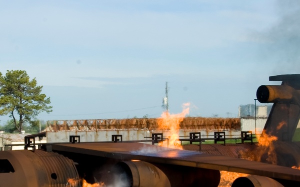 SFD participates in live burn exercise