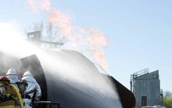 SFD participates in live burn exercise