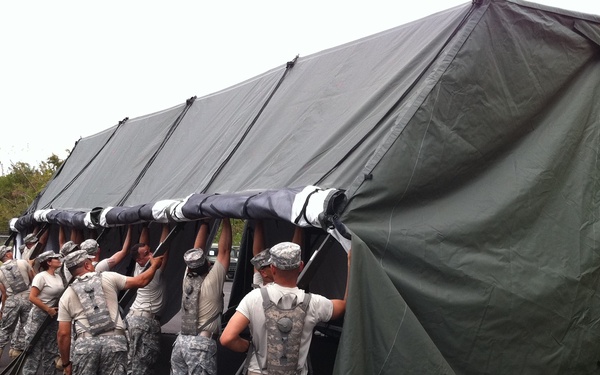 Troops from the 597th Quatermaster Company in action