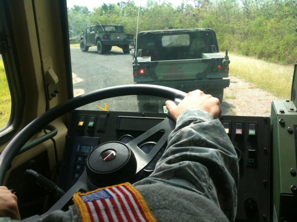 Troops from the 597th Quatermaster Company in action