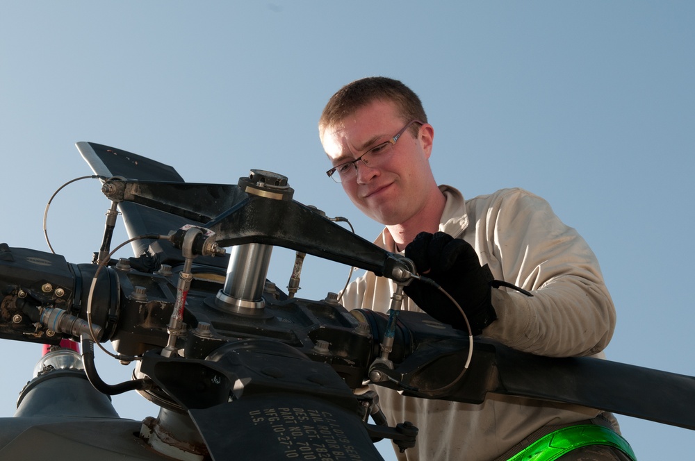 Maintainers keep rescue helicopters flying