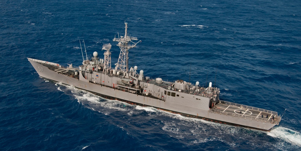 USS Rueben James at sea
