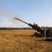 Soldiers from A Company, 1st Platoon, Fires Squadron, 2nd Cavalry Regiment, fire M777 Howitzer