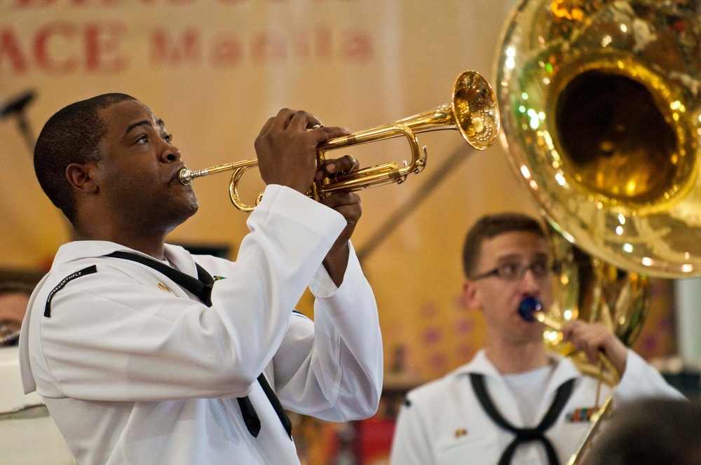 US 7th Fleet Band performs