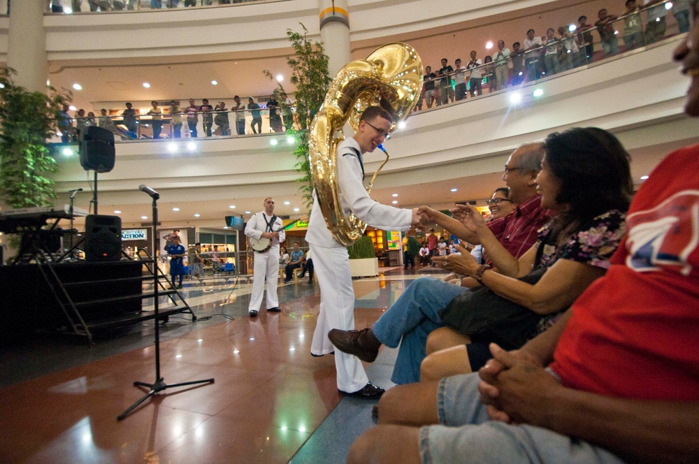 US 7th Fleet Band performs