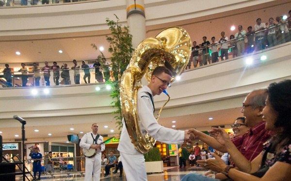 US 7th Fleet Band performs