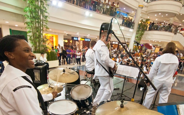 US 7th Fleet Band performs