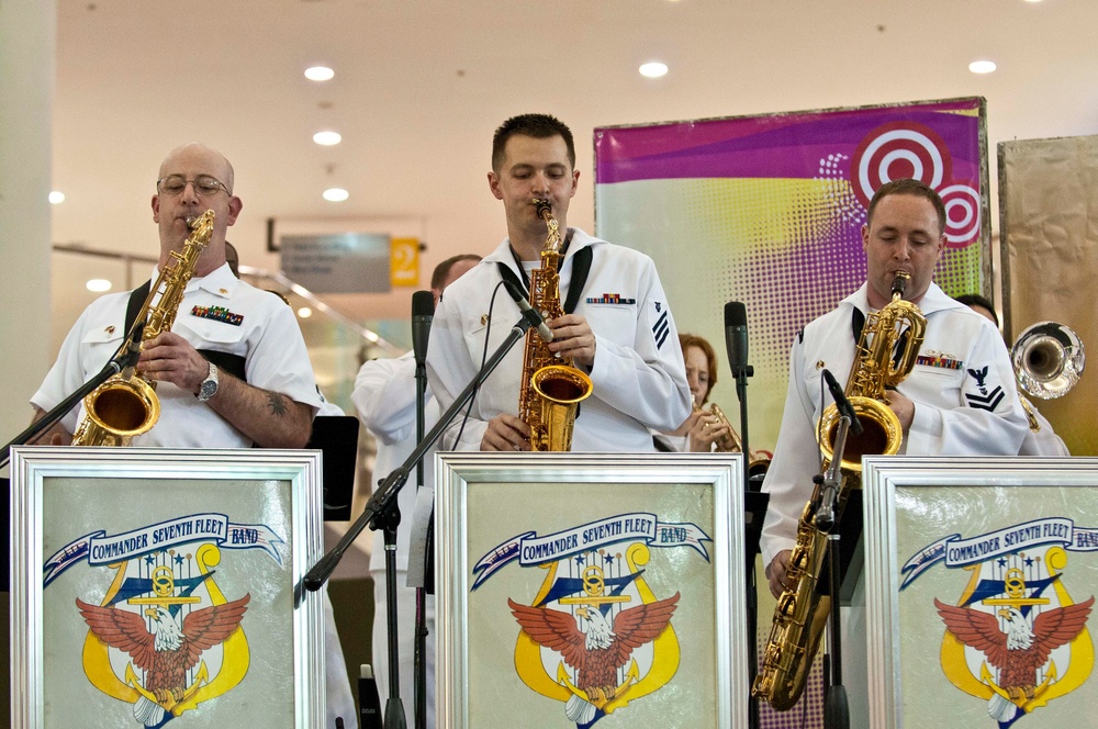 US 7th Fleet Band performs