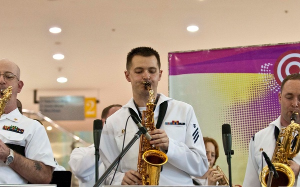 US 7th Fleet Band performs