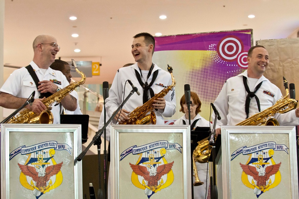 US 7th Fleet Band performs