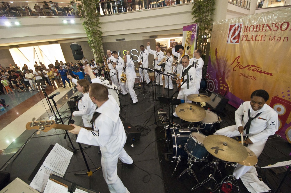 US 7th Fleet Band performs