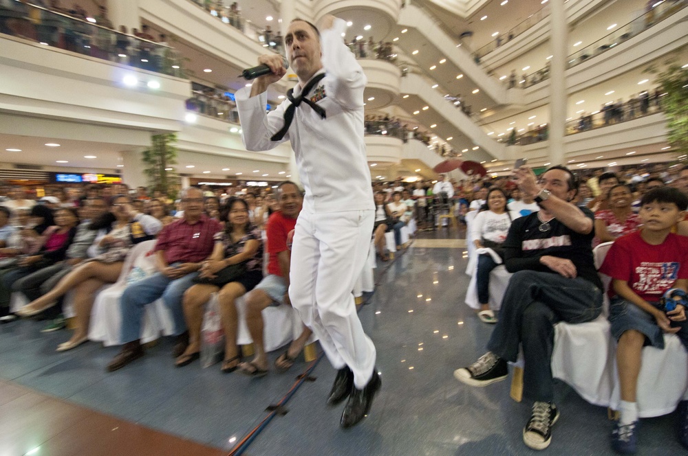 US 7th Fleet Band performs