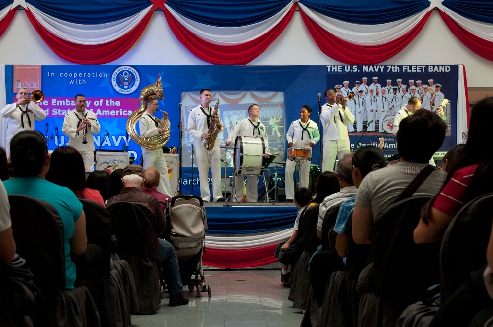 US 7th Fleet Band performs