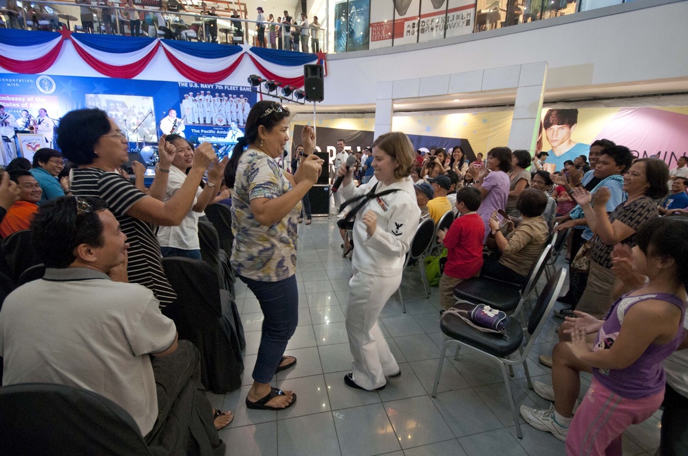 US 7th Fleet Band performs
