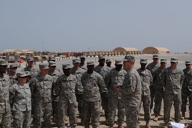 Commander of the North Carolina National Guard visits soldiers of the 113th Sustainment Brigade