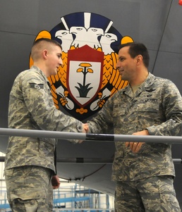 100th ARW flagship emblazoned with historic shield