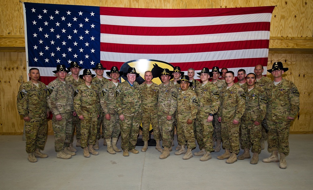 Air Cavalry Medal of Honor recipient visits 1st ACB troopers in Afghanistan