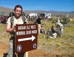 Army soldier honors commission with 26-mile march