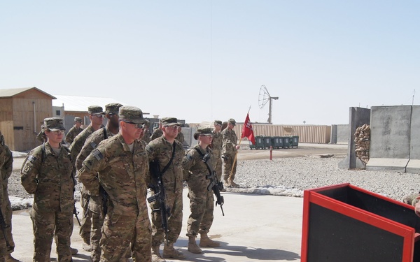 7th Eng. Bn. re-enlist soldiers, Afghanistan