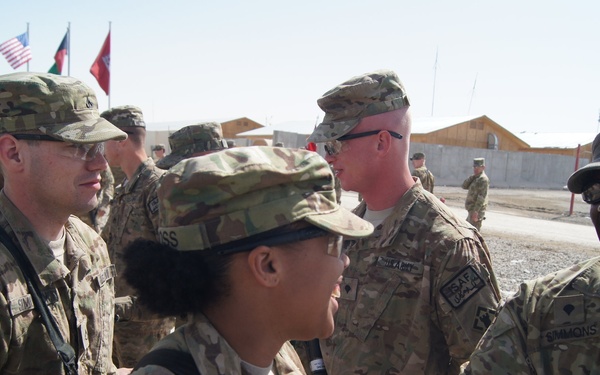 7th Eng. Bn. re-enlist soldiers, Afghanistan