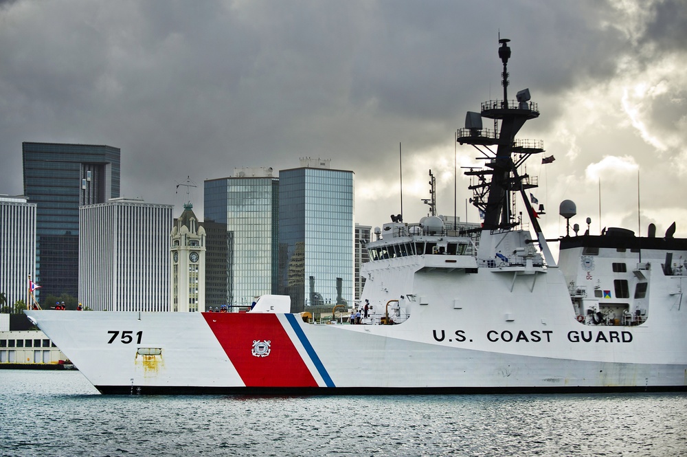 U.S. Coast Guard Cutter Waesche visits Honolulu