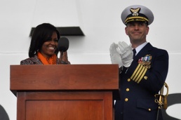 First Lady Michelle Obama sponsors Coast Guard newest cutter