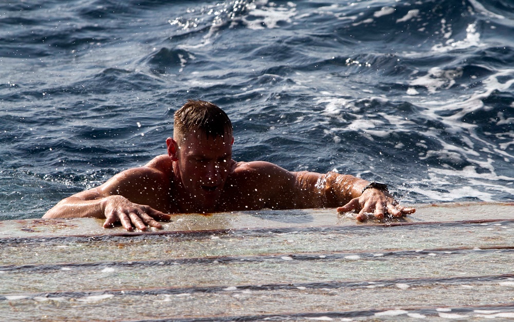 Marines attend swim call aboard USS New Orleans