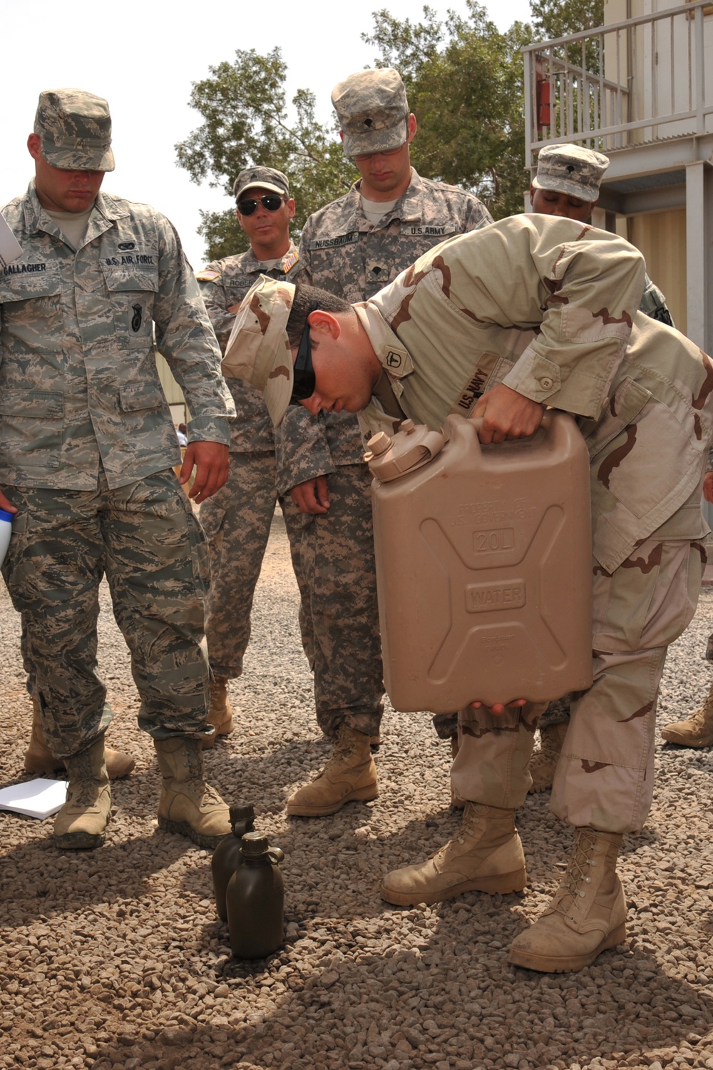 US Army 490th Civil Affairs Battalion Functional Specialty Unit teaches field sanitation certification at Camp Lemonnier