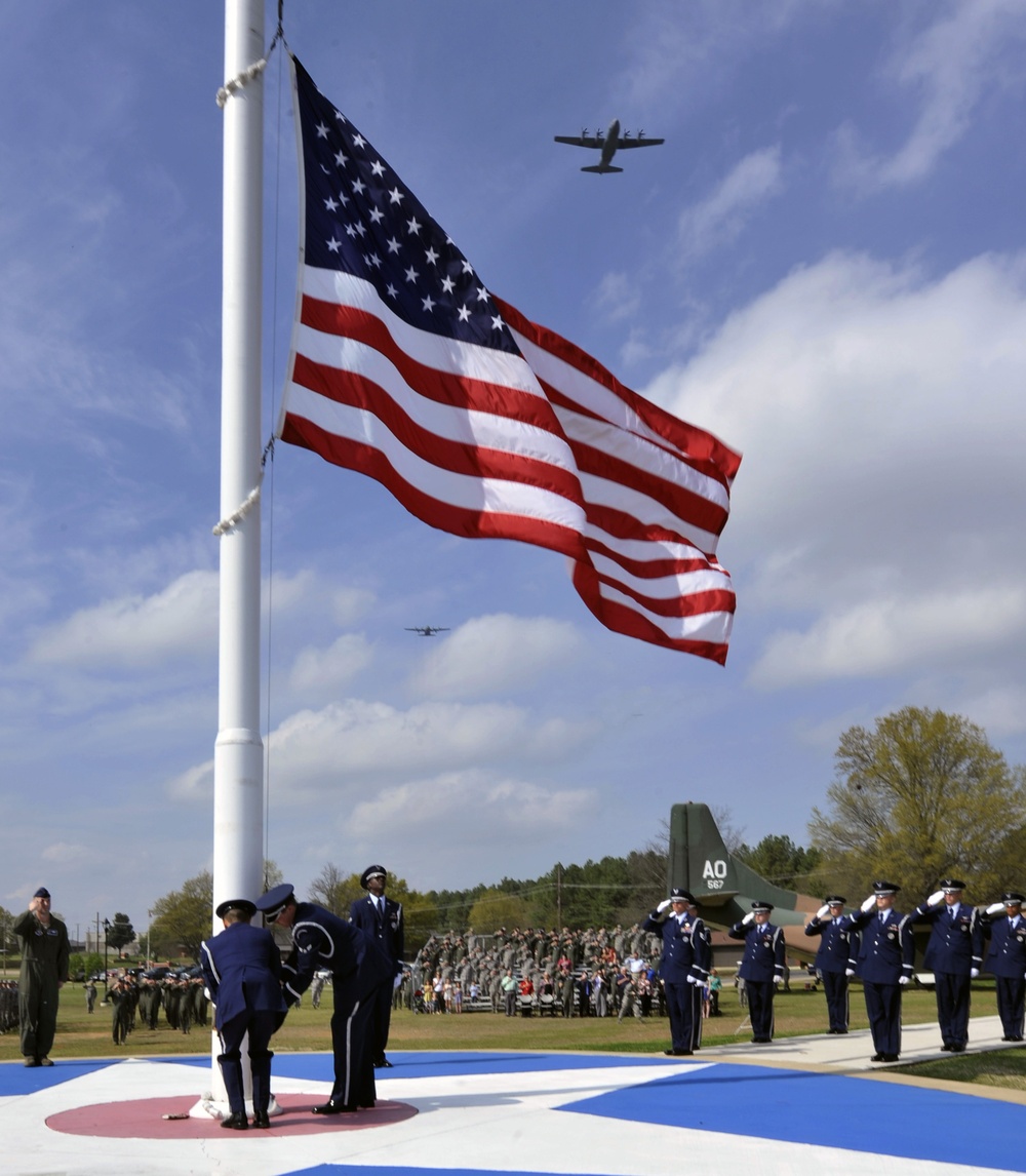 314th AW Retreat Ceremony