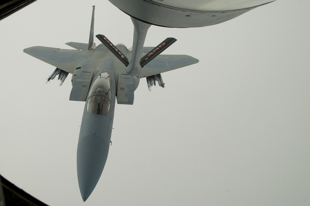 Utah Air National Guard refueling B-52 Stratofortress, 2nd Bomb Wing, Barksdale AFB, La.