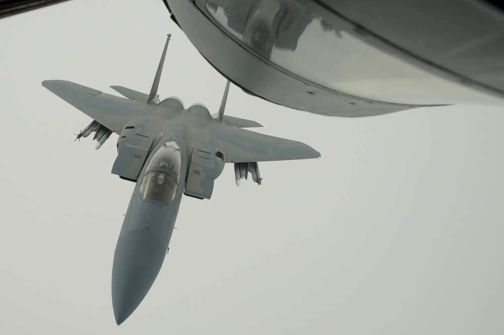 Utah Air National Guard refueling B-52 Stratofortress, 2nd Bomb Wing, Barksdale AFB, La.