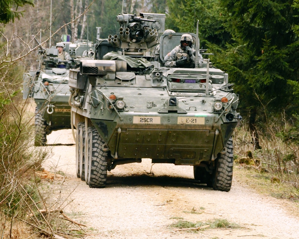 US Army Stryker convoy
