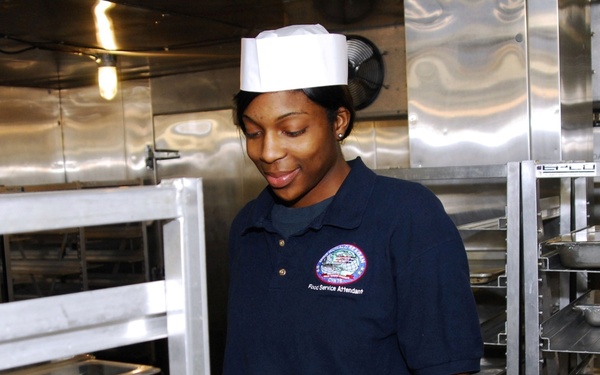 Moving food to the salad bar