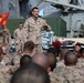 Commander of 24th MEU talks with Marines, sailors aboard USS Gunston Hall