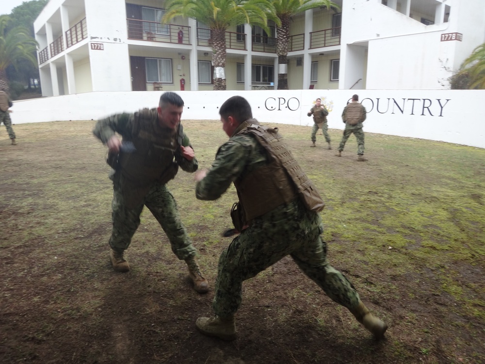 Seabees practice martial arts