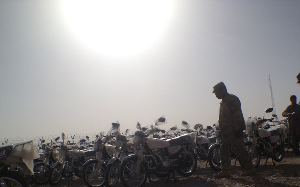 ALP motorcycles inspected in Lashkar Gar