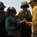 Firefighting drill aboard USS Carl Vinson